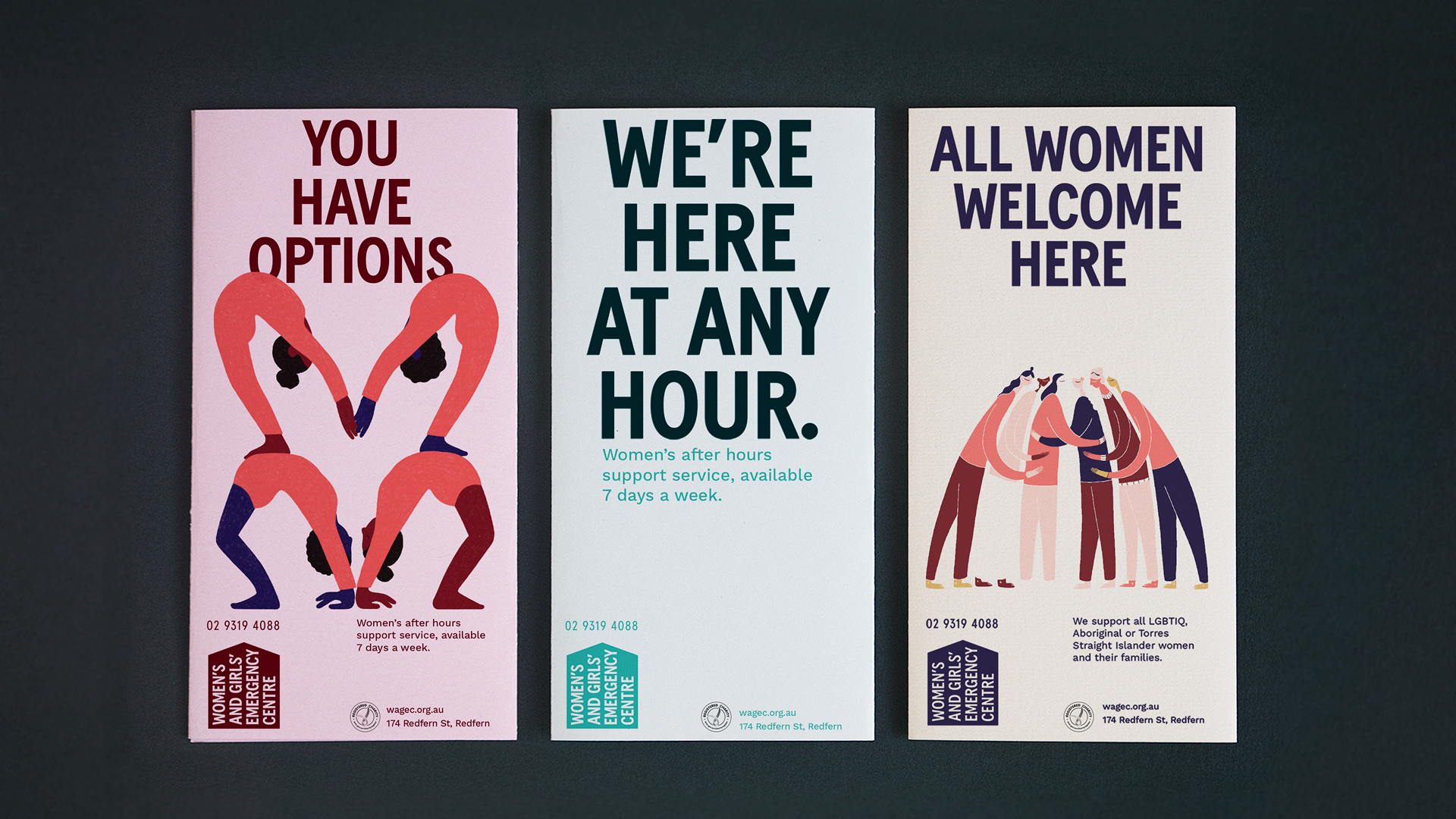 Women’s and Girl’s Emergency Centre launches new exhibition + brand identity via For The People