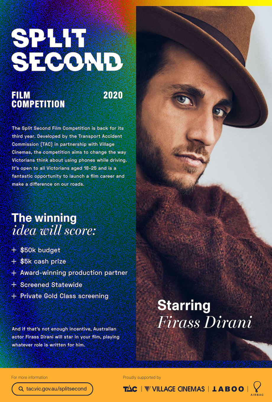 TAC casts a spotlight on road safety for the third annual Split Second film competition via TABOO; deadline closes Wednesday 23 September