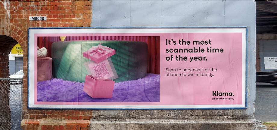 Klarna turns street posters into instant-win prize machines this Christmas via Thinkerbell