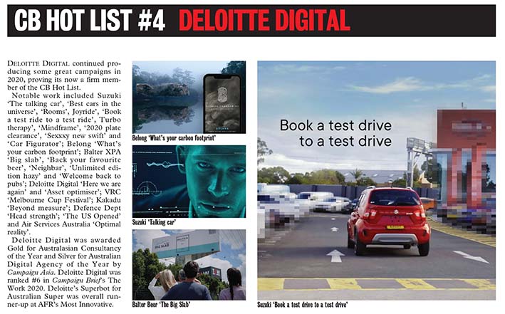 2021 CB HOT LIST #4: DELOITTE DIGITAL