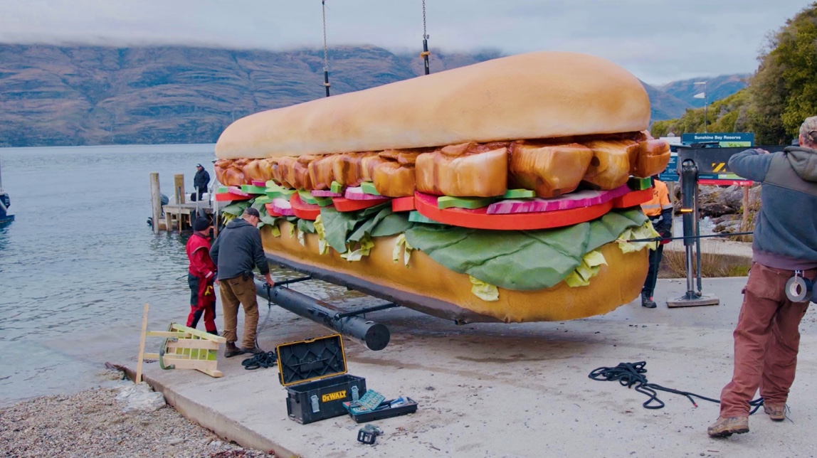 Giant 9-metre long sub sails on Lake Wakatipu in latest Subway campaign via Publicis Worldwide