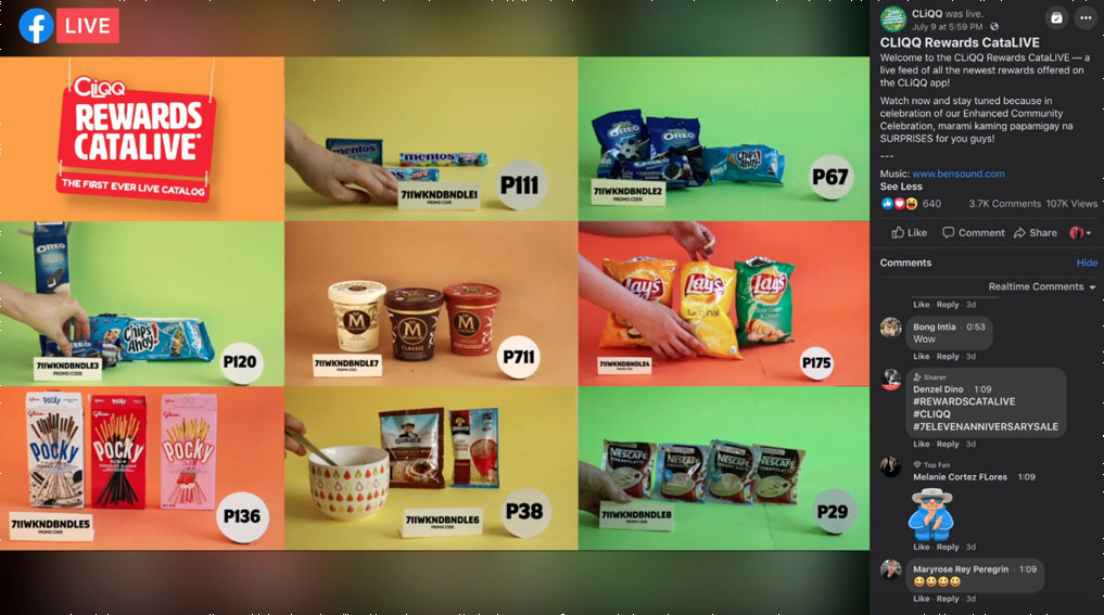 GIGIL Philippines showcases 7-Eleven’s new loyalty rewards program over FB Live