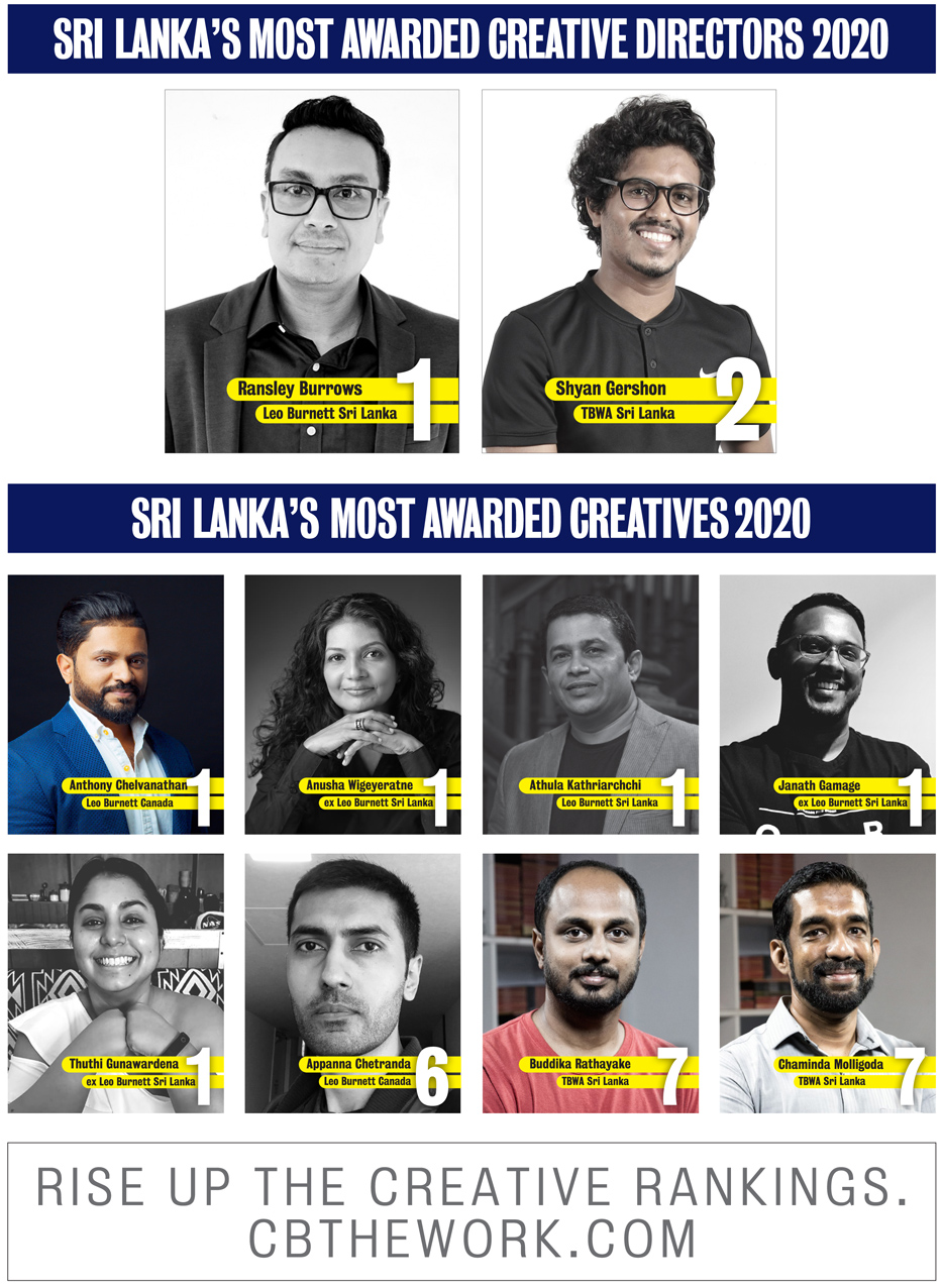 Campaign Brief Asia 2020 Sri Lanka Creative Rankings: Leo Burnett takes out Creative Agency of the Year award with TBWA and Triad ranked #2 and #3