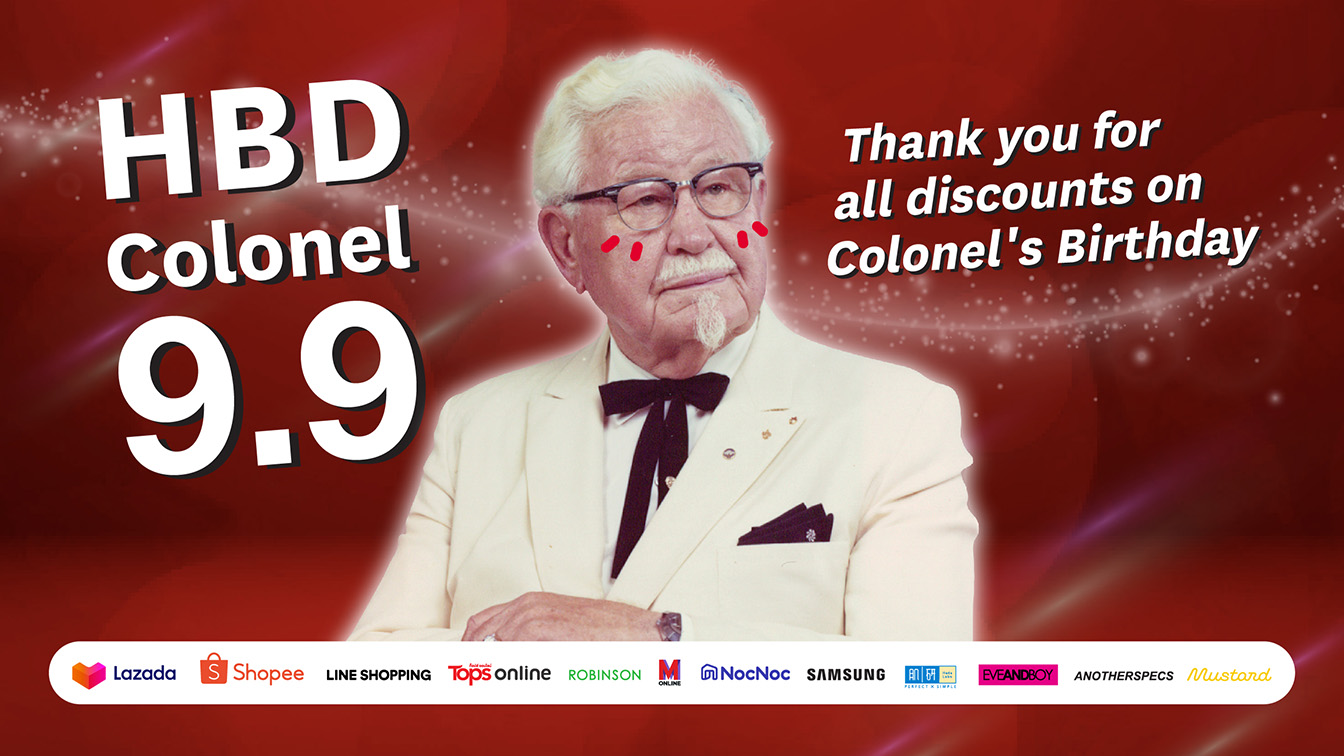 CJ WORX Thailand hijacks 9.9 big sale day to celebrate Colonel Sanders’ Birthday