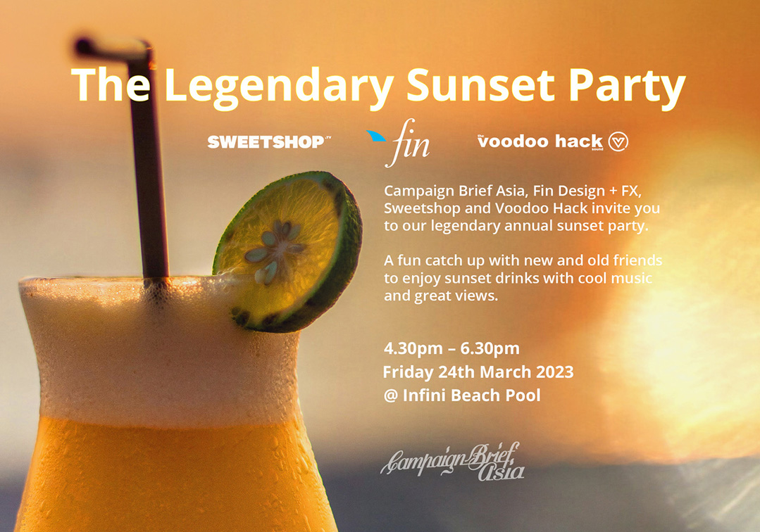 Attending AdFest this year? You’re invited to our Legendary Sunset Party sponsored by Sweetshop, Fin Design + FX and Voodoo Hack