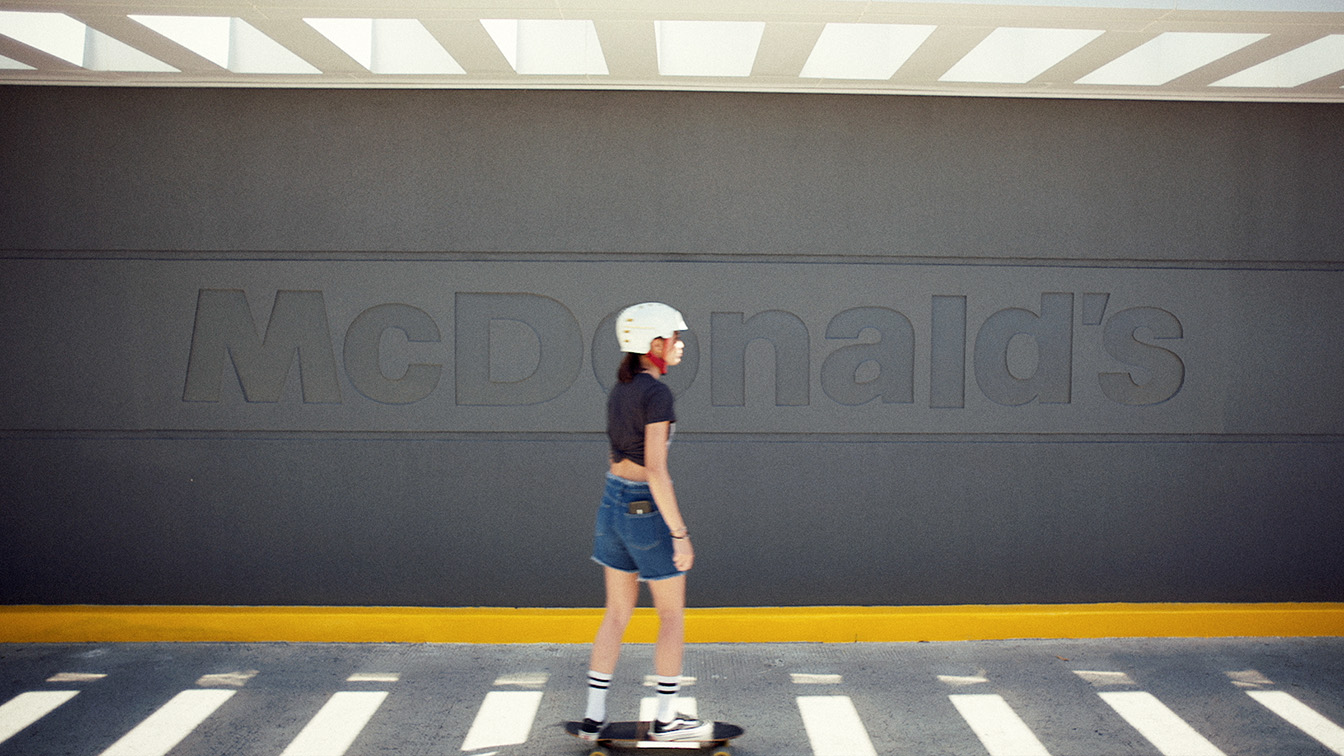 Skater girl circles McDonald’s ride-thru repeatedly in TBWA\SMP’s latest campaign