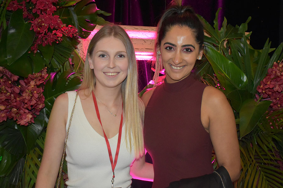 Clients and friends celebrate with Nova 93.7 at their annual Christmas Party on the balcony