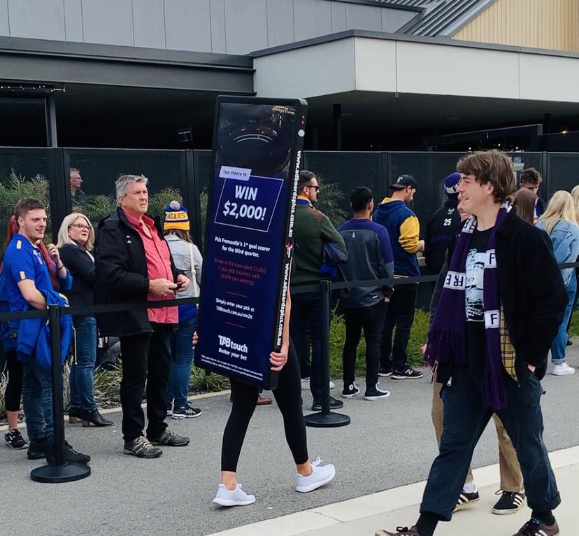 Ad Boards Plus get out and about with Australia’s biggest sports event crowd