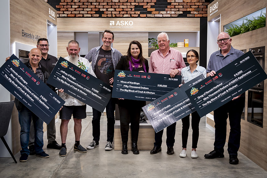 The Big Block of Cash and Kitchen competition draws five Perth winners as 96FM, Channel 9, Hart & Co and ASKO partner