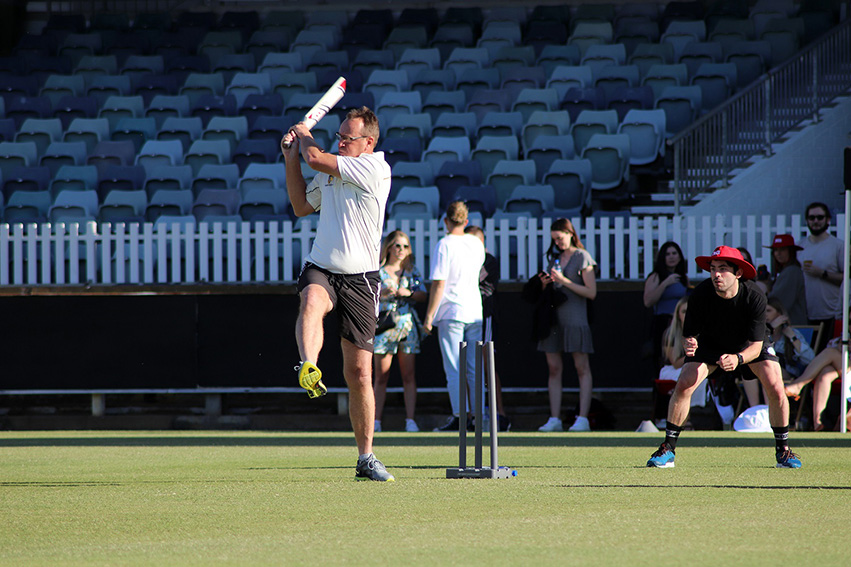 40 of Perth’s advertising elite participate in the inaugural SWM cricket Big Bash at the WACA