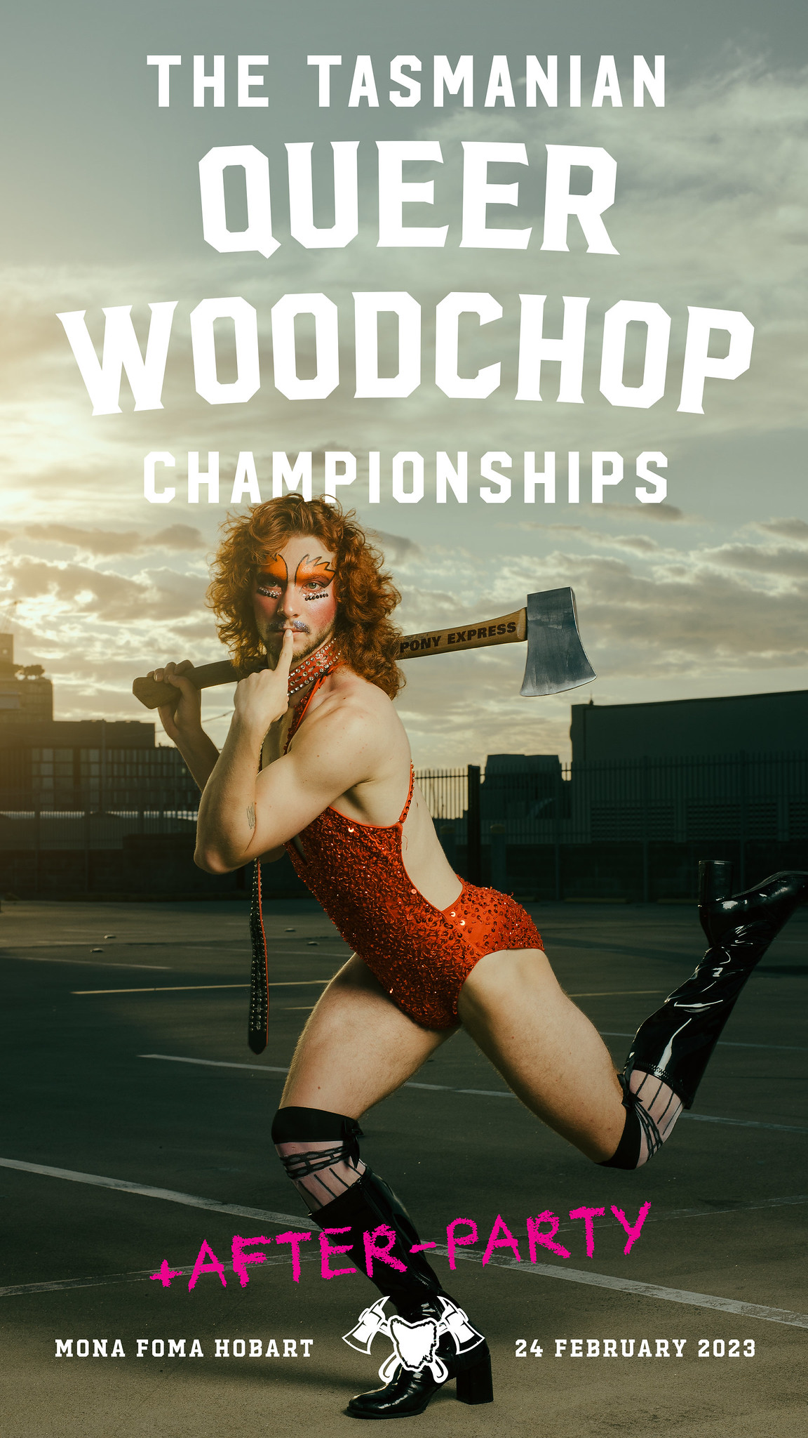 Tassie let’s party: Mona launches The Tasmanian Queer Woodchop Championships via Glue Society