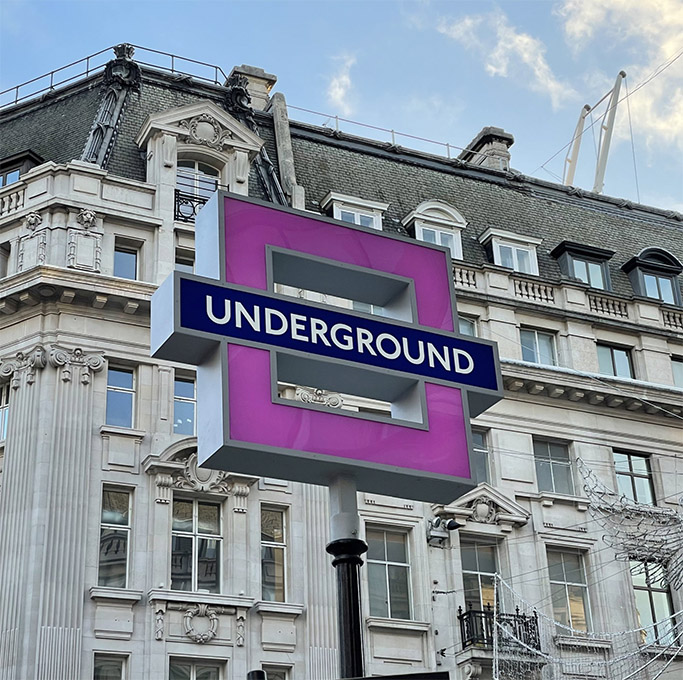 Seen+Noted: PlayStation takes over Oxford Circus Tube station signage in eyecatching stunt to launch PS5 in the UK