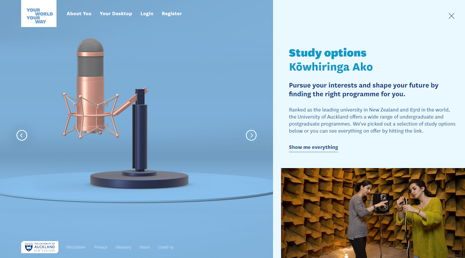 University of Auckland launches new Virtual Experience For Prospective Students via Method