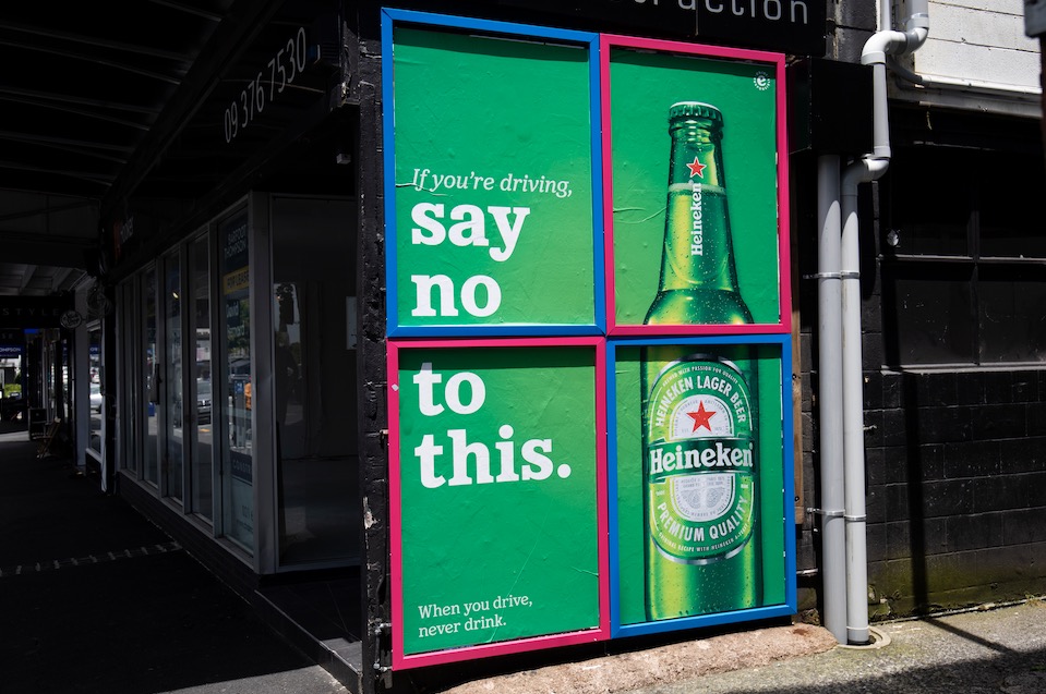 Heineken asks Kiwis not to drink Heineken in anti drink-driving campaign via Saatchi & Saatchi