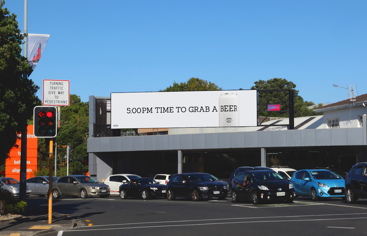 Garage Project owns beer o’clock in latest digital billboard campaign via Hello